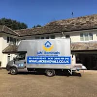 JMC Removals van at property — house removal Warrington